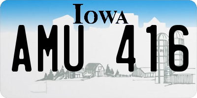 IA license plate AMU416