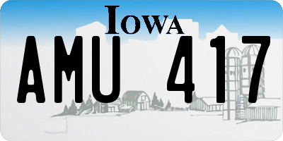 IA license plate AMU417