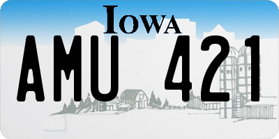 IA license plate AMU421