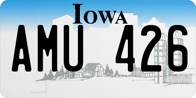 IA license plate AMU426