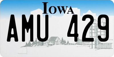IA license plate AMU429
