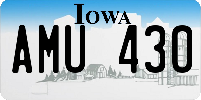 IA license plate AMU430