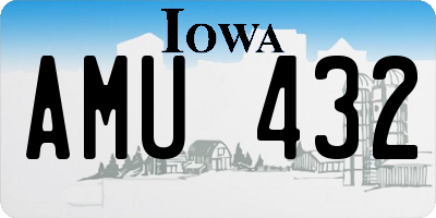 IA license plate AMU432
