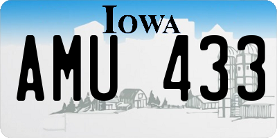 IA license plate AMU433