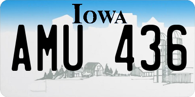 IA license plate AMU436