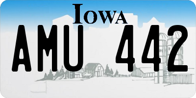 IA license plate AMU442