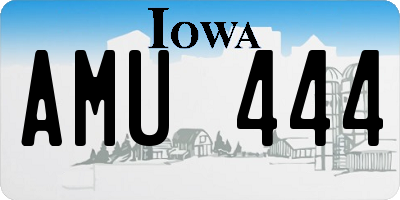 IA license plate AMU444