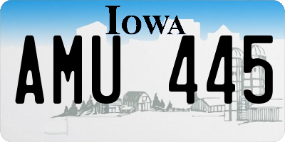 IA license plate AMU445