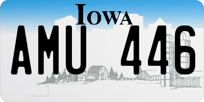 IA license plate AMU446