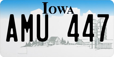 IA license plate AMU447