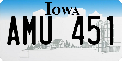 IA license plate AMU451