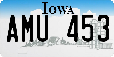 IA license plate AMU453