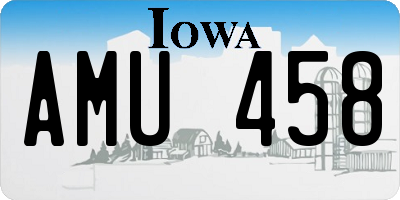 IA license plate AMU458