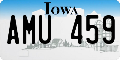 IA license plate AMU459