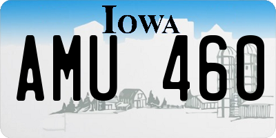 IA license plate AMU460