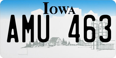 IA license plate AMU463