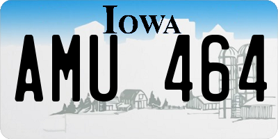 IA license plate AMU464