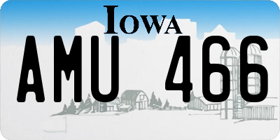 IA license plate AMU466