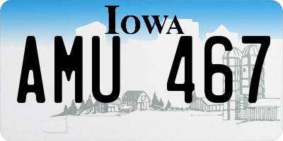 IA license plate AMU467