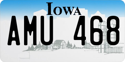 IA license plate AMU468