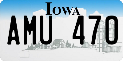 IA license plate AMU470