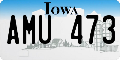 IA license plate AMU473