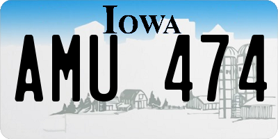 IA license plate AMU474