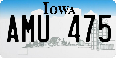IA license plate AMU475