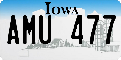 IA license plate AMU477