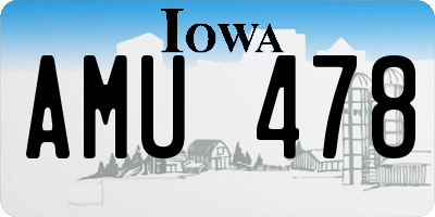 IA license plate AMU478