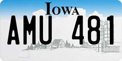 IA license plate AMU481