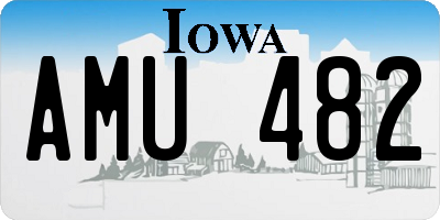 IA license plate AMU482