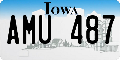 IA license plate AMU487