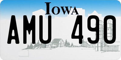 IA license plate AMU490