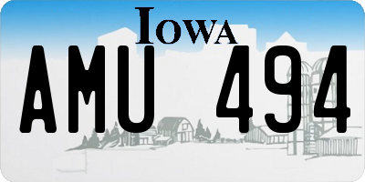 IA license plate AMU494