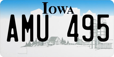 IA license plate AMU495