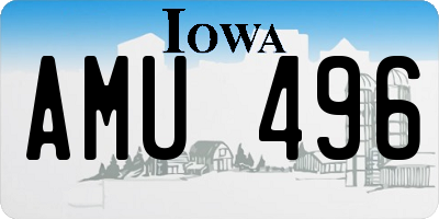 IA license plate AMU496