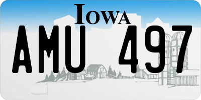 IA license plate AMU497