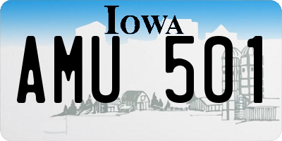 IA license plate AMU501
