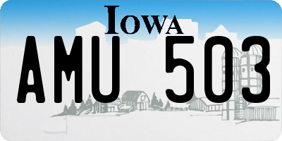 IA license plate AMU503