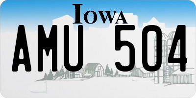 IA license plate AMU504