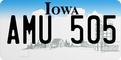 IA license plate AMU505