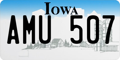 IA license plate AMU507
