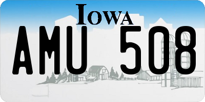 IA license plate AMU508
