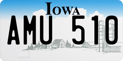 IA license plate AMU510