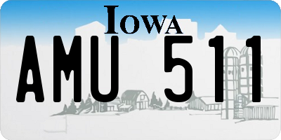 IA license plate AMU511