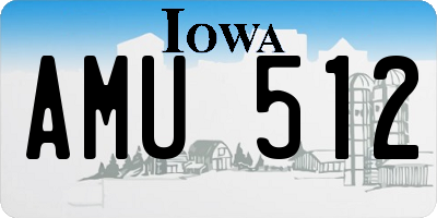 IA license plate AMU512