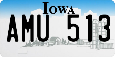 IA license plate AMU513