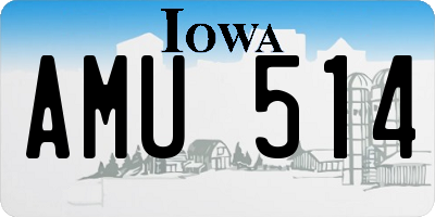IA license plate AMU514