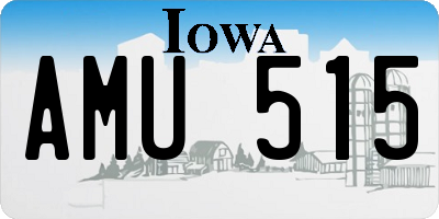 IA license plate AMU515
